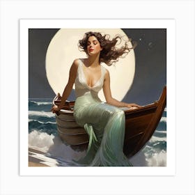 Angelic Mermaid art Art Print