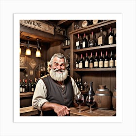 Old Man In Tavern Art Print