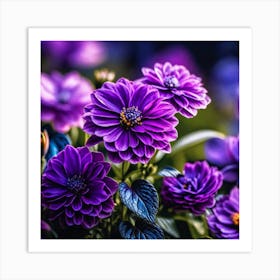 Purple Flowers 7 Art Print