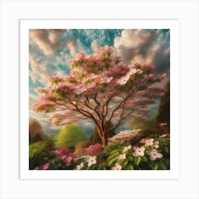 Georgia dogwood tree 4 Art Print