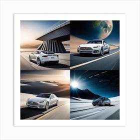 Tesla Model S Art Print