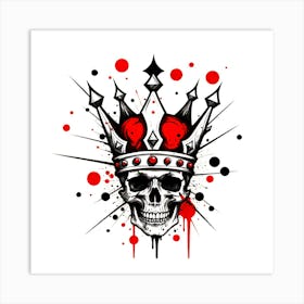 Skull With Crown Art Print