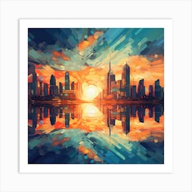 City Scape Art Print