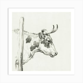 Head Of A Cow, To The Right, Jean Bernard Art Print