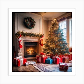 Christmas In The Living Room 30 Art Print