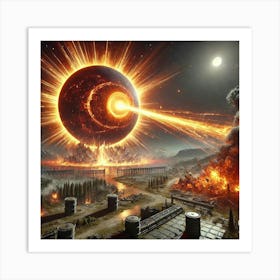 Eclipse Flare Widespread Devastation Art Print