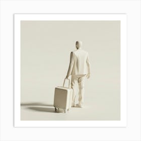 Man With Suitcase 1 Art Print