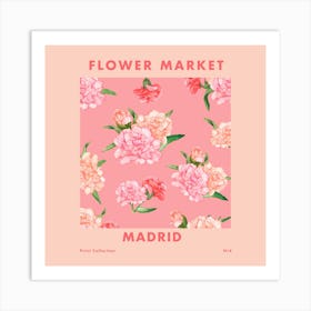 Flower Market Madrid Art Print