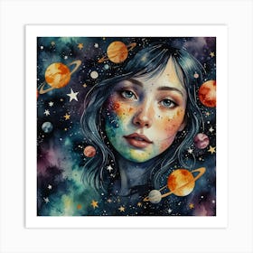 Galaxy Girl 7 Art Print