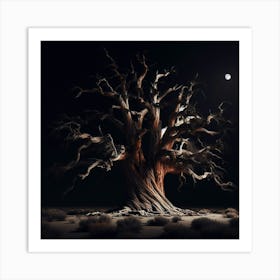 Tree In The Desert Art Print