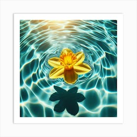 Daffodil In Water Art Print