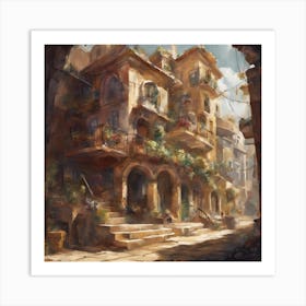 Cityscape Painting 1 Art Print