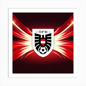 Austria National Football Team Logo Wall Art 18 Art Print