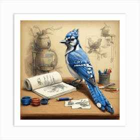 Blue Jay 13 Art Print