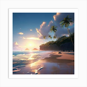 Matira Beach Art Print