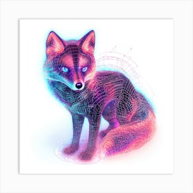 Fox In Space 2 Art Print