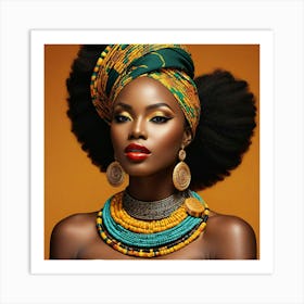 A Beautiful African Women Culture Art Print