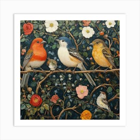 Birds On A Branch Art 9 Art Print