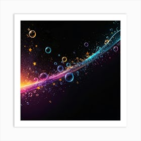 Abstract Bubbles Art Print