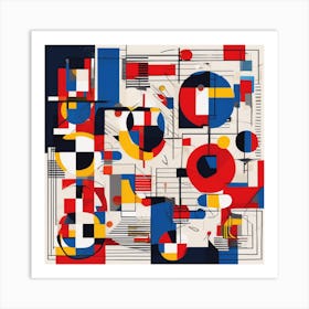 A Bauhausinspired Abstract Composition Featuring 5 Art Print