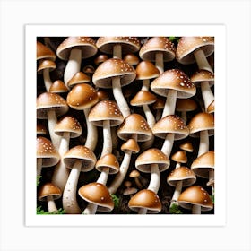 Mushrooms In The Forest 6 Art Print