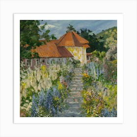 Gustav Klimt Style Farm Garden 11 Art Print