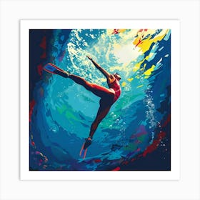 Olympic Swimmer 2 Art Print