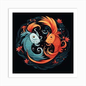 Chinese Koi Fish Art Print