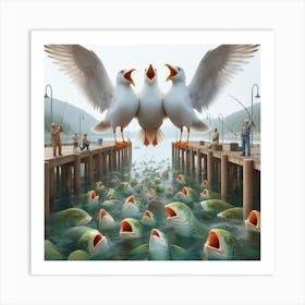 Seagulls 2 Art Print