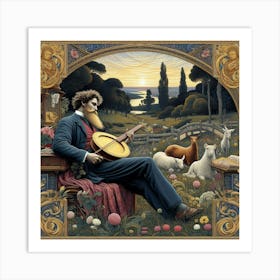 Man With A Guitar Art Print