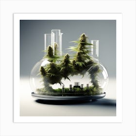 Futuristic Smoking Weed Solutions Art Print