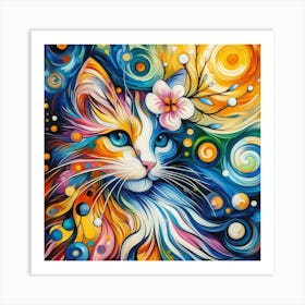 Cat Painting Art Print