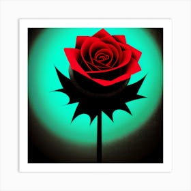 Rose On A Stem Art Print