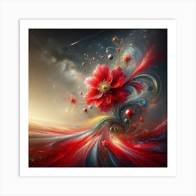 Abstract Flower 3 Art Print