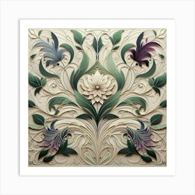 Botanical pattern 3 Art Print