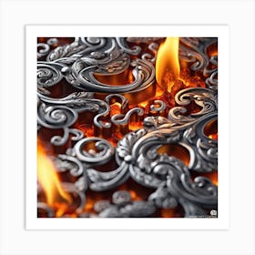 Flames Of Fire 2 Art Print