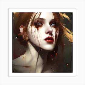 Girl With Red Hair 1 Art Print