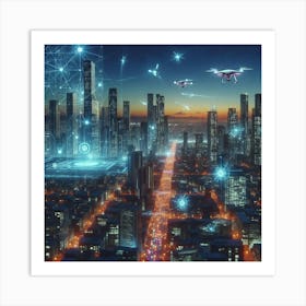 Futuristic Cityscape 32 Art Print