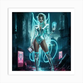 Futuristic Woman 10 Art Print