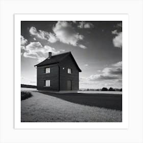 House In The Field Art Print