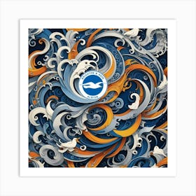 Brighton and Hove Albion Logo Wall Art 8 Art Print