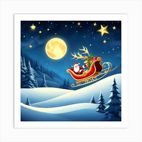 Christmas Sleigh Art Print