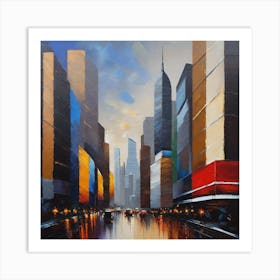 New York City At Night 1 Art Print