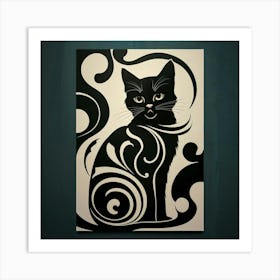 Black Cat Art Print