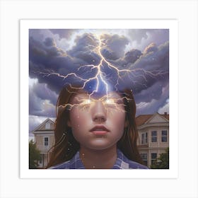 Lightning In The Sky Art Print