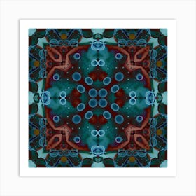 Blue Bubbles Pattern 1 Art Print