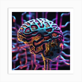 Abstract Brain 5 Art Print