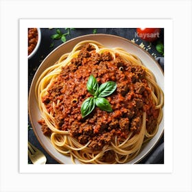 Spaghetti With Meat Sauce 1 Art Print