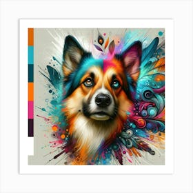 Colorful Dog Art Print