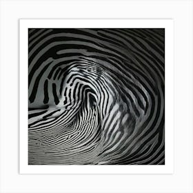 Firefly Zebra, Optical, Illusion, Black, White, Stripes, Horizontal, Mesmerizing, Captivating, Backd (8) Art Print